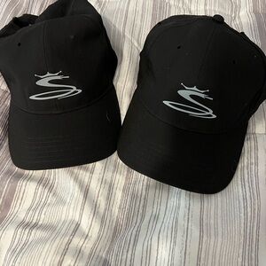 Cobra Black and Gray golf Hats with Silver Logo (2 for 1)